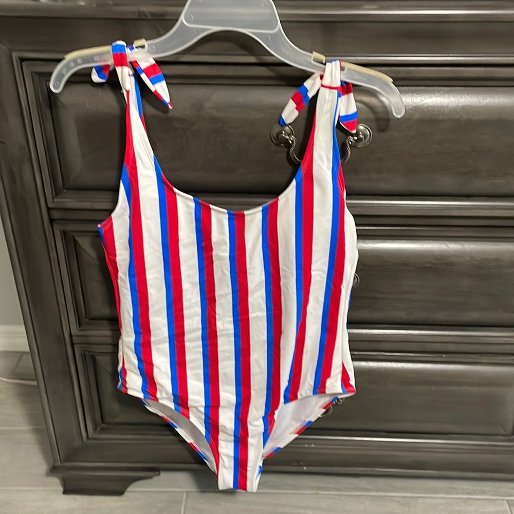 Red white and blue bathing suit